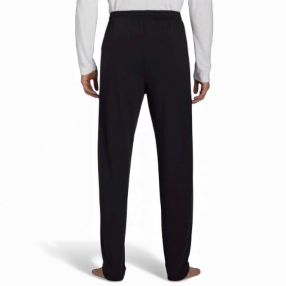Athletic Works Mens Black Sleep Pant L 36-38 Soft Polyester Elastic Waist - Picture 2 of 6